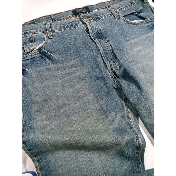 Levi Strauss Signature Men's Jeans Cotton W42xL30 Low Rise Straight Leg - Picture 6 of 7